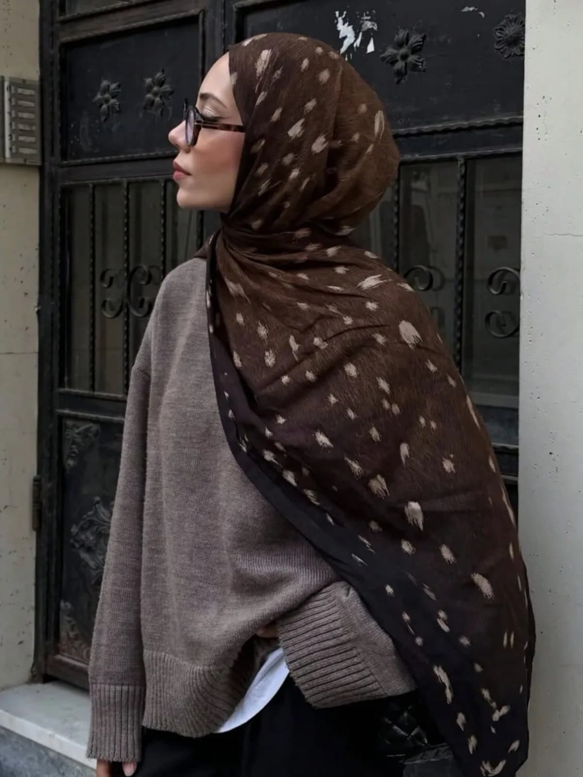 Foulard "Taches de Lumière" Vert de Gris
