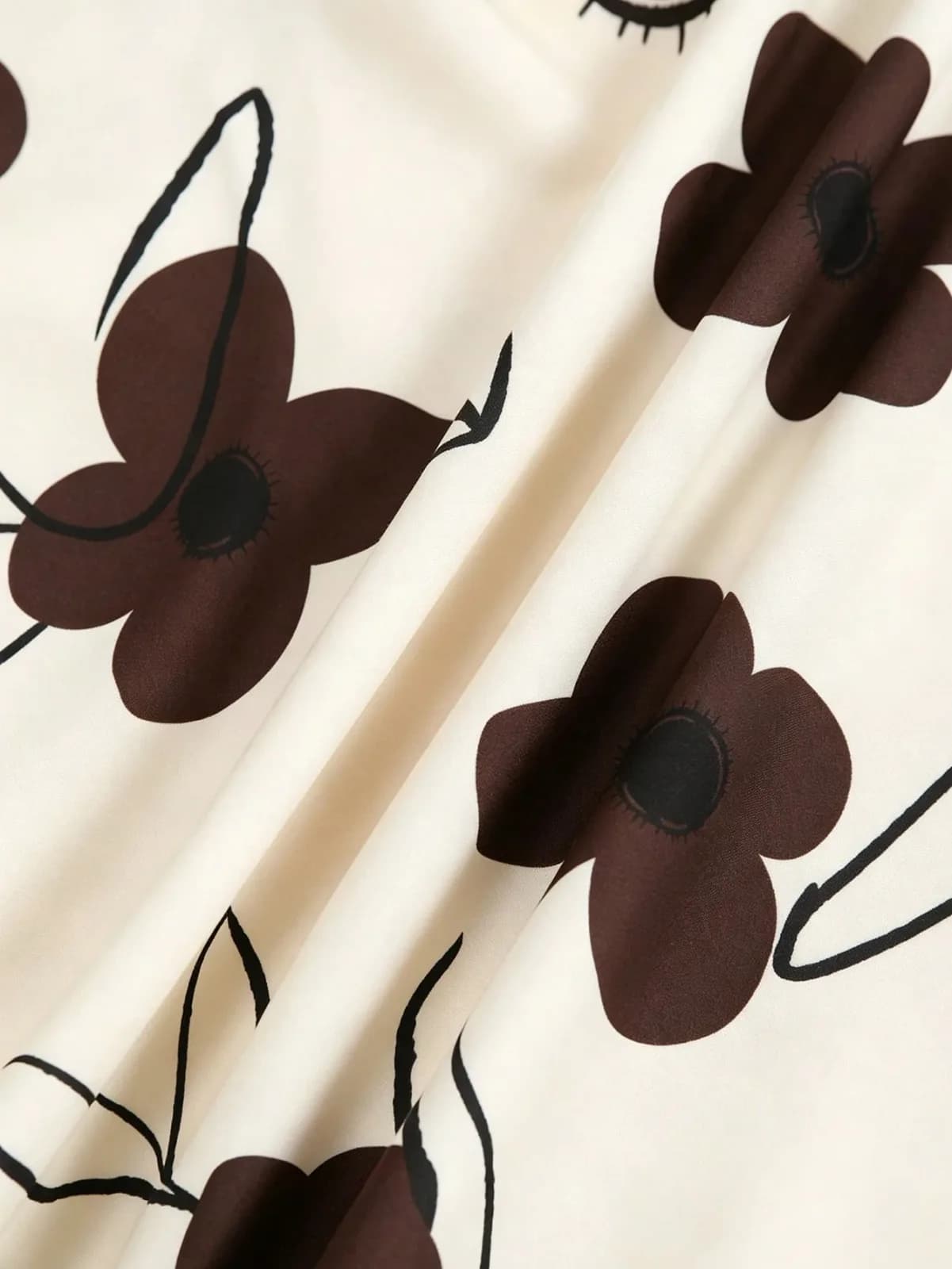Spring/Summer V-Neck Large Floral Print Loose Long Sleeve Casual Beach Vacation Dress Plus Size Elegant