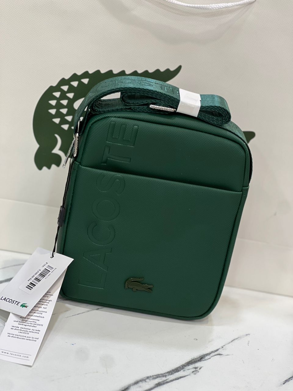 Sacoche Lacoste super Qualité Verte