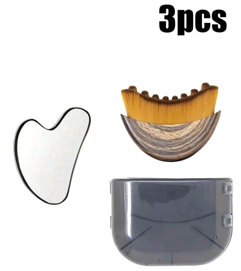 Pinceau Gua Sha ergonomique pour drainage lymphatique du visage