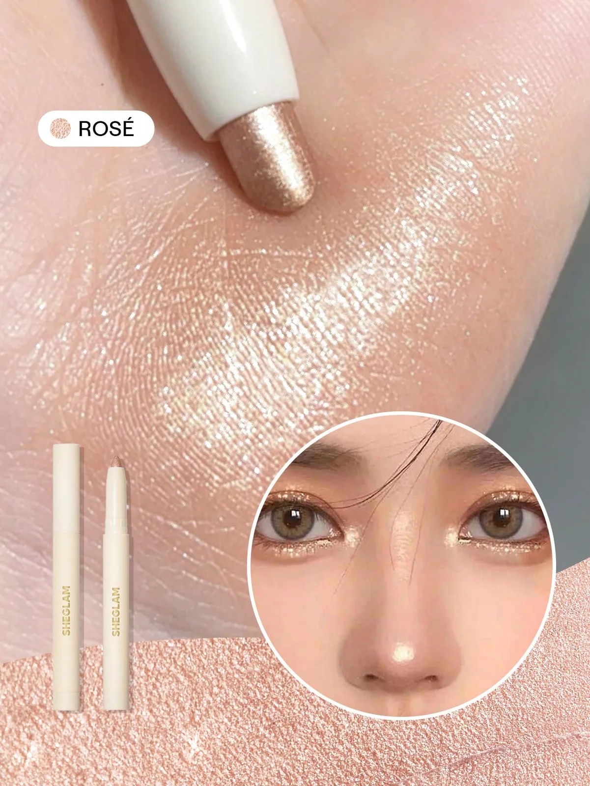 Sheglam crayon illuminateur yeux et visage blanc nacré effet givré