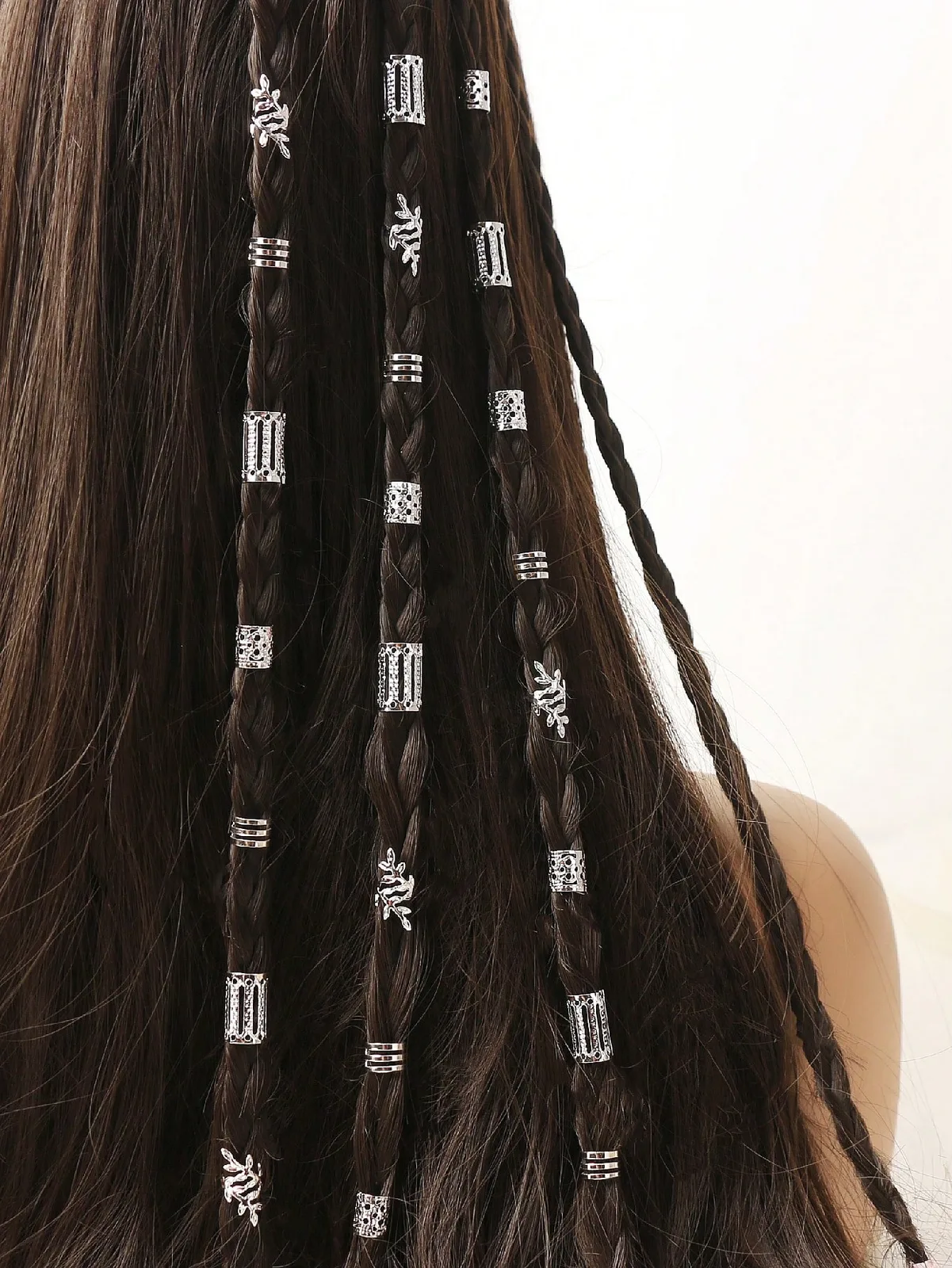 Lot de bagues et bijoux de cheveux dorés pour tresses